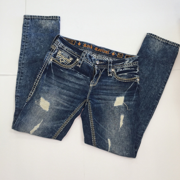 Rock Revivial "Flash" Cuffed Straight - Picture 2 of 6